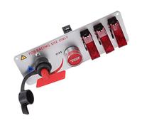 RASTKY 5in1 12V LED Toggle Ignition Switch Panel, Universal Car Starter Button for Racing Cars, Easy Installation for Night Use (Red)