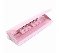 RASTKY 6 Hole Paper Punch with Sliding Hole Distance Adjustment, High Durability Adjustable Puncher for Planner Inserts Binding, Office School Supplies, Iron Plastic