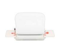 RASTKY 6-Hole Puncher with Durable Metal Vane/Wing for A4 Paper Binding, Manual Office Tool for DIY Projects, White ABS Hole Puncher for Students and Professionals