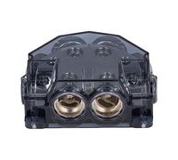 RASTKY 6 Way Power Fuse Distribution Block Durable Ground Cable Splitter for Car Audio Amp, Zinc Alloy Plating, 1 X Power Distribution Block for Auto Car