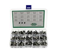 RASTKY 600PCS TO-92 Transistor Kit Compact and Organized for Vehicle Repair/Black & Silver/200pcs (600pcs)