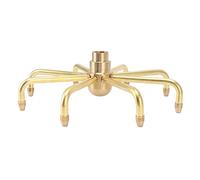 RASTKY 8 Spouts Brass Windmill Rotating Fountain Nozzle for Water Pond Landscape, 45 Degree Rotation, 2- Spray Height for Hotel (Brass) (G1in)