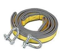 RASTKY 8 Tons High Strength Car Trailer Towing Rope with U Shape Hooks for Night Rescue, Durable Yellow Tow Strap for 8 Tons Trail Car (Type 3)