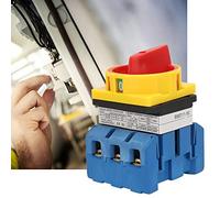RASTKY 80A/100A Load Circuit Breaker - 3-Pole 2-Position Cam On/Off Power - High Strength Mystical/Fantasy Retardant Material with Finger Ideal Machine Tools, Chemicals, and Textiles (80A)