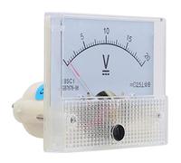 RASTKY 85C1 DC 0-20V Pointer Voltmeter with Silk-printed Scale for Electrical Equipment, High Accuracy Measuring Device for Power Transmission System, ABS Material, 63x56mm Size for Electricians