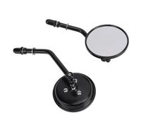RASTKY 8mm Round Chrome Alloy Rearview Side Mirror Set, 1 Pair Bar End Handlebar Mount Design, Suitable for General Scooter and Two Mirrors Installation