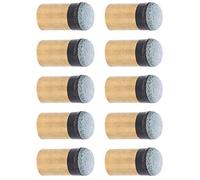 RASTKY 9 Balls Club Replacement Screw Tips with Strong Threads, Essential Pool Cue Tips for Ball Control, for Billiard Enthusiasts, Copper + Artificial Cattlehide, Color: Shown (12MM)