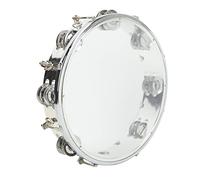RASTKY ABS 10in Hand Drum with Metal Bell for Happy Live Shows, Adjustable Tone Hand Drum Perfect for Karaoke Parties and More (Transparent)