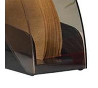 RASTKY Acrylic Coffee Filter Box with Cover Paper Holder Dispenser Rack, Large Capacity for Easy Access, 7.1 X 6.3 X 3.0in (Black)