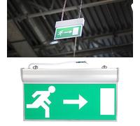 RASTKY Acrylic LED Emergency Sign Lamp Durable Evacuation Indicator Light Energy Saving LED Safety Sign for Stations, Public Buildings, Low Power Consumption, AC110-240V