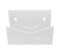 RASTKY Acrylic Mail Organizer Stand Thick Clear Envelope Holder, Fashionable Mail Shaped Design with Smile Face, Anti Slip Base, Holds Letters, Paper, Documents for Office Home