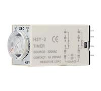 RASTKY Adjustable H3Y-2 Time Relay with Pointer Control for Precise Timing 8-Pin 5A AC220V Power On Delay Timer for Mechatronics (1S)