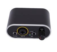 RASTKY Adjustable Microphone Preamp 2 Channel Input Loseless 28db, Mic Preamplifier with 48V Power Output XLR Gain for Dynamic Condenser Mic Streaming Podcast Recording