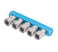 RASTKY Air Distribution Block Compact Aluminum Pneumatic Manifold for Automation Equipment Working Pressure 0-0.9Mpa for Factories, Electronics (SML-5)