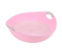 RASTKY All-Season Felt Pet Kennel Elastic and Heat-Preserving Cat Bed, Double Handle Design, for Kittens and Mini Pet Pigs, 19.7 X 17.7 X 4.7in (Pink)