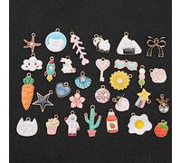 RASTKY Alloy DIY Pendants Accessories Creative for Necklace Earring Bracelet Making 30 Different Patterns for Birthday Holiday Party Gift Lovers Friends Sisters (Pack of 30)