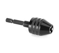 RASTKY Alloy Grinder Chuck Accessory with 0.3-3.2mm Clamping Range, Ideal for Industrial Use, Black, 7 X 2.5cm, M8 X 0.75, 1/4 Inch Rod Diameter, 1 Drill Chuck, Hex Rod (Short Tail M8x0.75 +