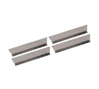 RASTKY Aluminium Rainwater Valley Gutter Guard Set for Roofing, 4 Pack Gutter Guards with Screws for Preventing Damage, for Home Garden, 40 X 9 X 2cm