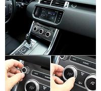 RASTKY Aluminum Alloy AC Control Knob Decor Lightweight Sturdy Protection for Range Fit for Rover Vogue 2014-2017 4pcs Blue Silver (Silver)