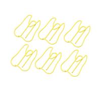 RASTKY Animal Shaped Clips 100PCS Clips Metal Multifunctional Portable Document Heart Shape Products (Yellow)