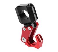 RASTKY Anodized Handlebar Claw Holder Luggage Hanger Fit for Yamaha, Universal Helmet Hook for 22-28mm/0.9-1.1in Motocycles (Red)