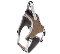 RASTKY AntiLost Reflective Dog Vest Harness for Large Medium Dog, StressReduction Pet Chest Harness, Safety Reflective Strips, Easy OneKey Lock, Polyester + Nylon, Coffee Color (M)