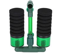 RASTKY Aquarium BioChemical Double Sponge Filter Ultra-Quiet Fish Tank Foam Filter for Freshwater/Shrimp Tank, Plastic+Sponge, Suitable for Tanks Below 60cm/23.6in (QS-100A S size with box)