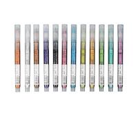 RASTKY Art Mark Pens Set Sparkly Glitter Metallic Paint Pen for Black Paper Drawing Journal Card Making Scrapbooking for Artists 12 Colors (12 Colors)