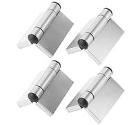 RASTKY Automatic Closing Stainless Steel Spring Hinge, 4pcs Self Closing Cabinet Latches, Easy to Install Furniture Hardware for Smooth Operation, 3.1 X 1.8in, Ideal for Household Cabinets
