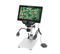 RASTKY B1200 7-Inch LCD Display Digital Microscope Continuous Zoom with 12MP 1-1200X Amplification Ideal for Examining Stamps and Researching Plant Cells for Students and Scientists (without battery)
