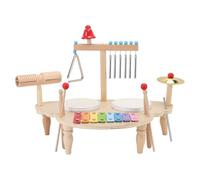 RASTKY Baby Music Station Comprehensive Educational Percussion Instrument Set for Early Learning Kids, Safe Wooden Baby Musical Kit for Improving Hand Eye Coordination and Cultivating Musical Interest