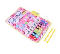 RASTKY Baby Piano and Mat Interactive Game Musical Mat for Toddler, 13 Keys 5 Music Instruments, Large Play Area for Parent-Child Interaction, Durable Plastic Material (Pink)