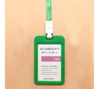 RASTKY Badge Lanyard ID Holder with Flip Structure for Work Card Information, Suitable for Daily Use and Event Attendance (1 Count) (Green (Including Lanyard))