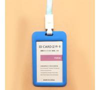 RASTKY Badge Lanyard ID Holder with Flip Structure for Work Card Information, Suitable for Daily Use and Event Attendance (1 Count) (Light Blue (Including Lanyard))