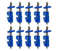 RASTKY Bait Clips Useful Gadget Lock Baited Hook Behind Fishing Weights 10pcs for Streamlining Rigs During Flight ABS Stainless Steel 1.6 * 0.3in