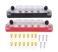 RASTKY Battery Bus Bar, 12V 48V 150A Water Proof Power Distribution Block with 6×M6 Studs, Heavy Duty Marine Battery Bus Bar Terminal Block for Car RV Truck Boat Yacht