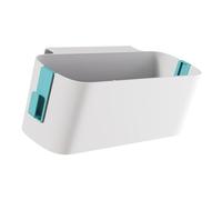 RASTKY Bedside Storage Basket Hook Hanging Storage Box Rail Organization Shelf Dormitory Living Room (Green)