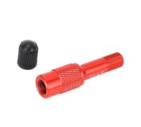 RASTKY Bike Front Fork Valve Adapter Aluminum Alloy Extension Converter Nozzle Mountain Cycle, Cycle Fork Valve Adapter, Road Inflatable Accessory (Red)