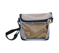 RASTKY Bird Backpack Carrier Rattan Weaving Breathable Travel Cage for Small Bird Convenient Side Pockets for Toys and Food for Pet Owners 1 Shoulder Strap (Blue)