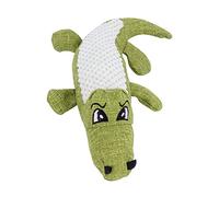RASTKY Bite Resistant Simulation Dog Plush Toy Lightweight Vocal Squeaky Pet Toy for Health Puppy Playtime 11.8x6.7in (Green)