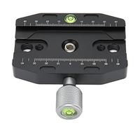 RASTKY Camera Arrow Storage Case Clamp Non Slip Locking Tripod Mount Adapter with 2 Bubble Levels for Video Camera Projector, Matte Black Metal