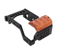 RASTKY Camera Cage with Wooden Handle, Full DSLR Protective Camera Video Rig Stabilizer, A7C ILCE 7C Tripod Mount Grip, Video Making Accessories Kit