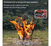 RASTKY Camping Fire Pit Portable Wood Burning Bonfire Stove Easy to Carry for Outdoor Hiking Barbecue Iron