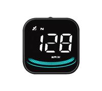 RASTKY Car GPS Head-Up Display with High-precision Positioning, Dual Alarm Functions, and Customizable Ambient Light for Safe Driving, Suitable for Various Drivers ABS Black 2.04 * 2.04 * 0.55 Inches
