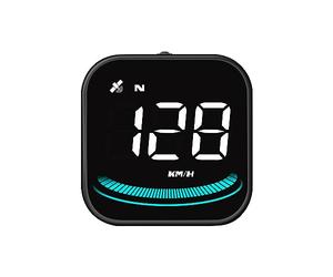 RASTKY Car GPS Head-Up Display with High-precision Positioning, Dual Alarm Functions, and Customizable Ambient Light for Safe Driving, Suitable for Various Drivers ABS Black 2.04 * 2.04 * 0.55 Inches