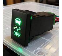 RASTKY Car Illuminated Green LED Button Switch for Land Cruiser 12V-24V, Superior ABS Material, Easy to Install for Auto Accessories