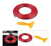RASTKY Car Interior Decor Strip Flexible Line Blue Trim | Durable and Convenient to Use 5m for Car Dashboard Air Fit for Vent | Easy to Install (Plated Red)