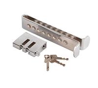 RASTKY Car Stainless Steel Clutch Brake Pedal Lock Steering Wheel Security Anti Theft Device, Universal Fit for Most Vehicles, Durable Construction, for Cars Trucks SUVs, Silver 7.68x3.35in