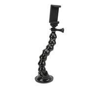 RASTKY Car Sucker Bracket Flexible Gooseneck Car Mount Holder for Action Cameras, ABS Material, 360° Adjustable Stand with Phone Holder