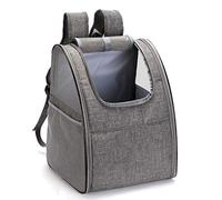 RASTKY Cat Carrier Backpack Portable Foldable Pet Carrier Bag with Adjustable Straps Polyester Dual-Use Pad Safety Rope Dogs Cats Travel Modern Unisex Black Gray 1.98lb